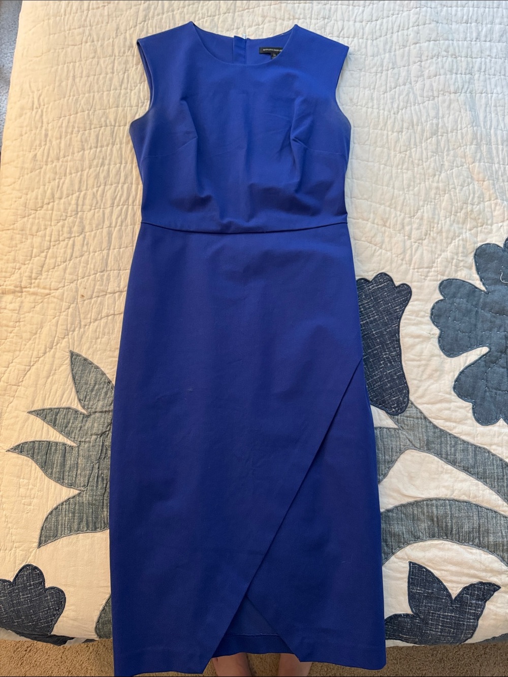 Banana Republic Sleeveless Cobalt Sheath Midi Dress